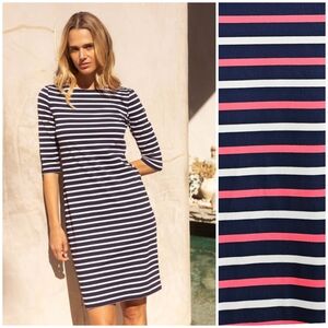 SAINT JAMES Propriano Striped Dress Size 6 Nautical Preppy Coastal